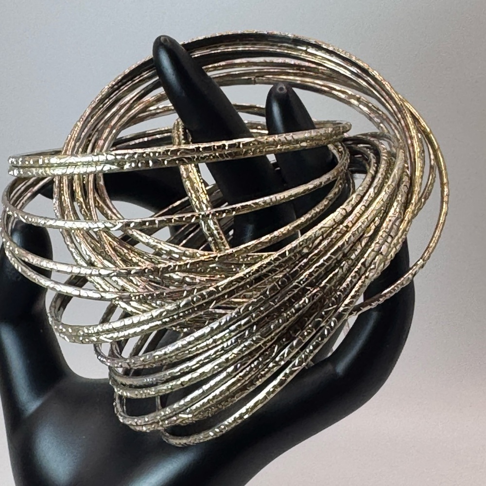 Silver Twisted Multi-Strand Bracelet